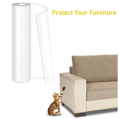 Transparent Cat Scratch Furniture Protector Tape Self Adhesive Couch Sofa Guard Roll