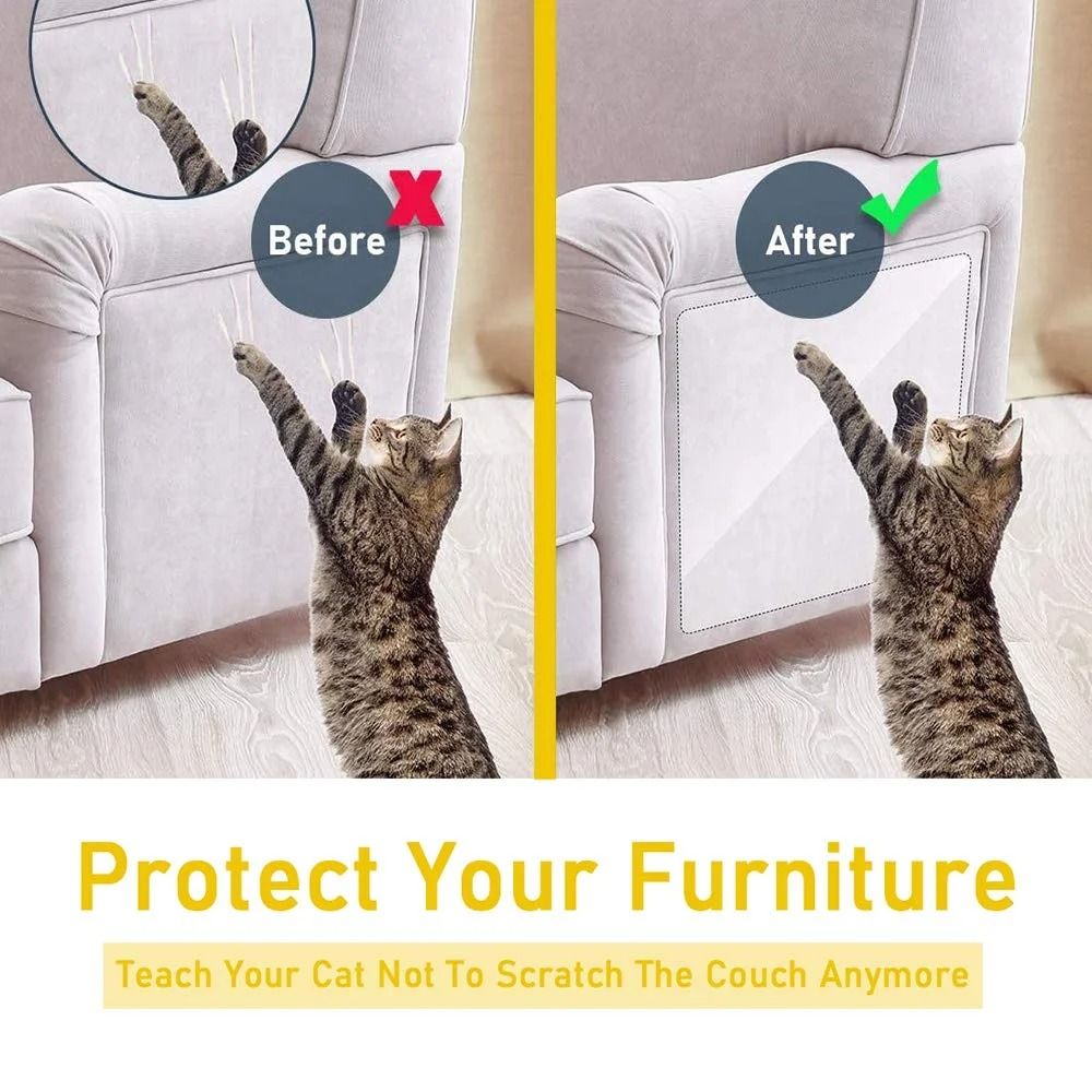 Transparent Cat Scratch Furniture Protector Tape Self Adhesive Couch Sofa Guard Roll