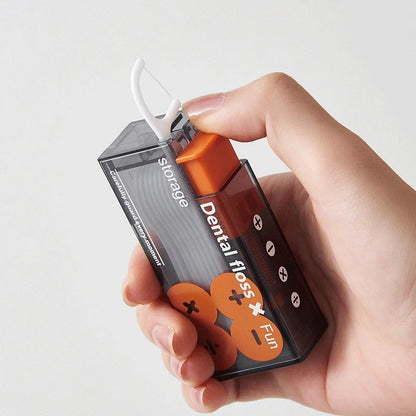 Portable Floss Dispenser with Disposable Flossing Sticks