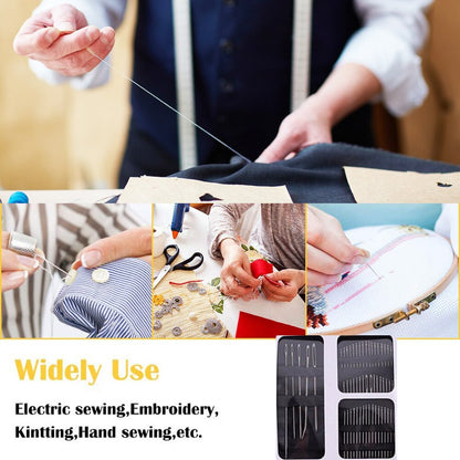 Stainless Steel Big Eye Hand Sewing Needles Set Premium Sewing & Embroidery Needles Assortment