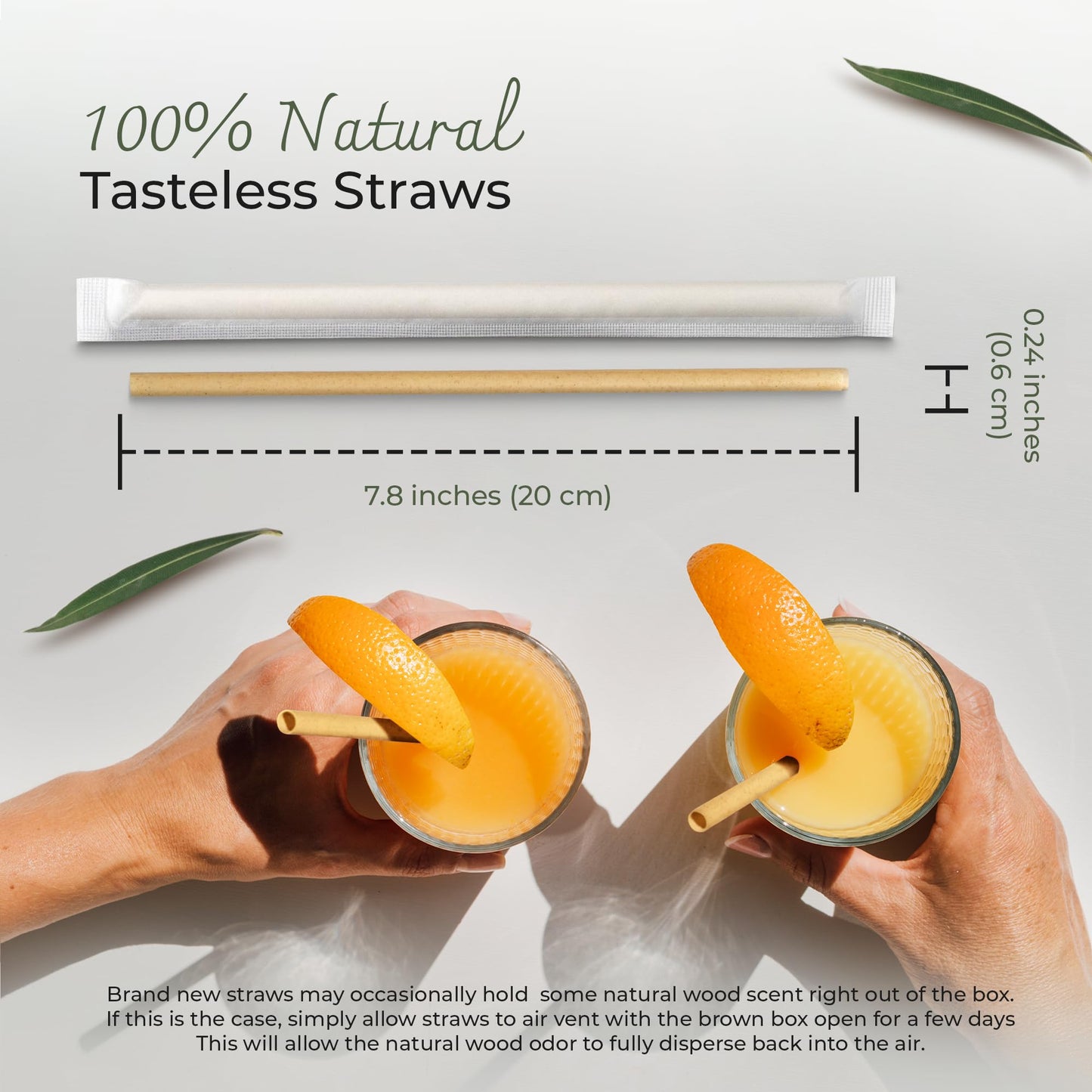 Premium Individually Wrapped Eco Friendly Paper Straws for Juices, Coffee & Partie