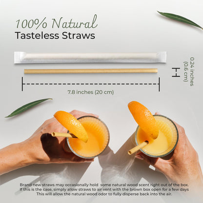 Premium Individually Wrapped Eco Friendly Paper Straws for Juices, Coffee & Partie