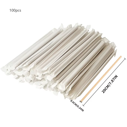 Premium Individually Wrapped Eco Friendly Paper Straws for Juices, Coffee & Partie