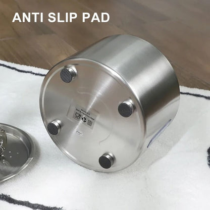 Stainless Steel Cat Water Fountain With LED Auto Power Off Non Slip Mat For Pets