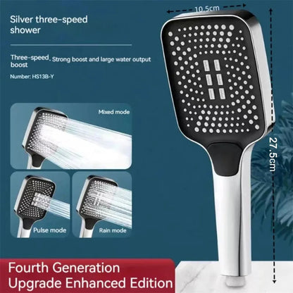Adjustable High Pressure Rainfall Shower Head with Spray Modes