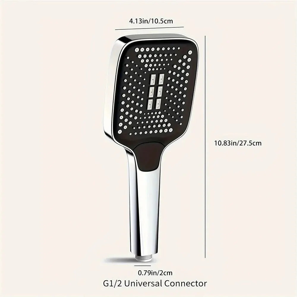 Adjustable High Pressure Rainfall Shower Head with Spray Modes