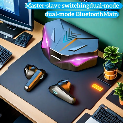 LED Display Bluetooth Gaming Earbuds with Noise Cancellation & Wireless Charging Case