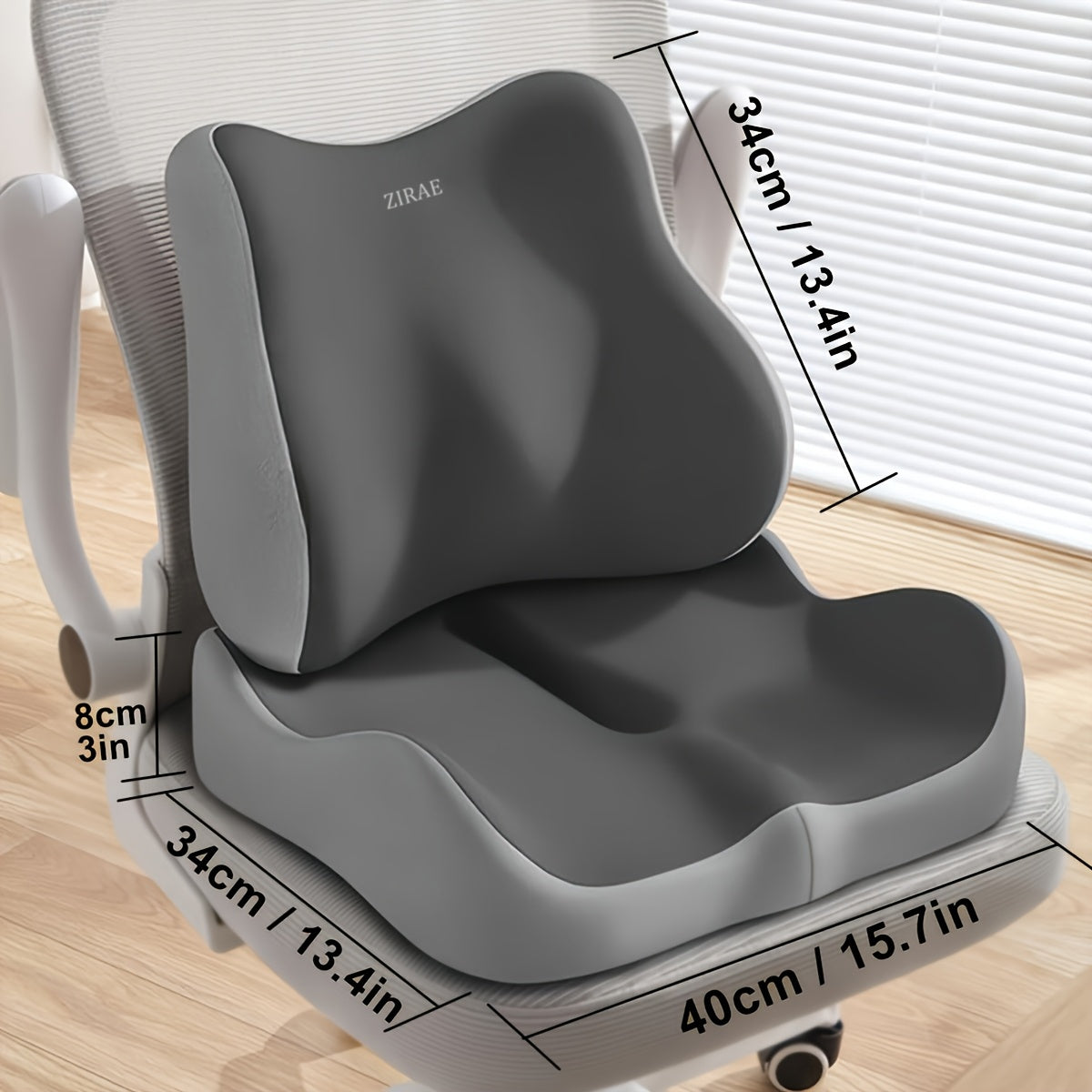 Premium Memory Foam Seat Cushion with Lumbar Support Pillow Ergonomic Seat Cushion for Car & Office Chair Comfort