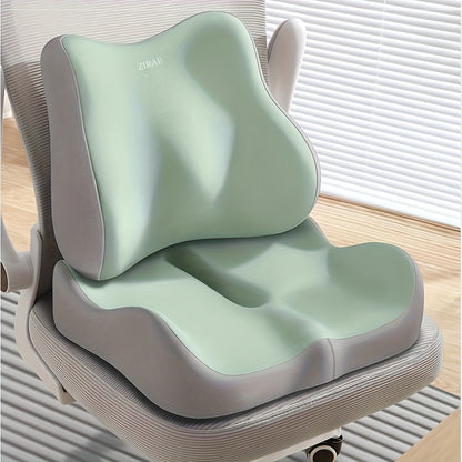 Premium Memory Foam Seat Cushion with Lumbar Support Pillow Ergonomic Seat Cushion for Car & Office Chair Comfort