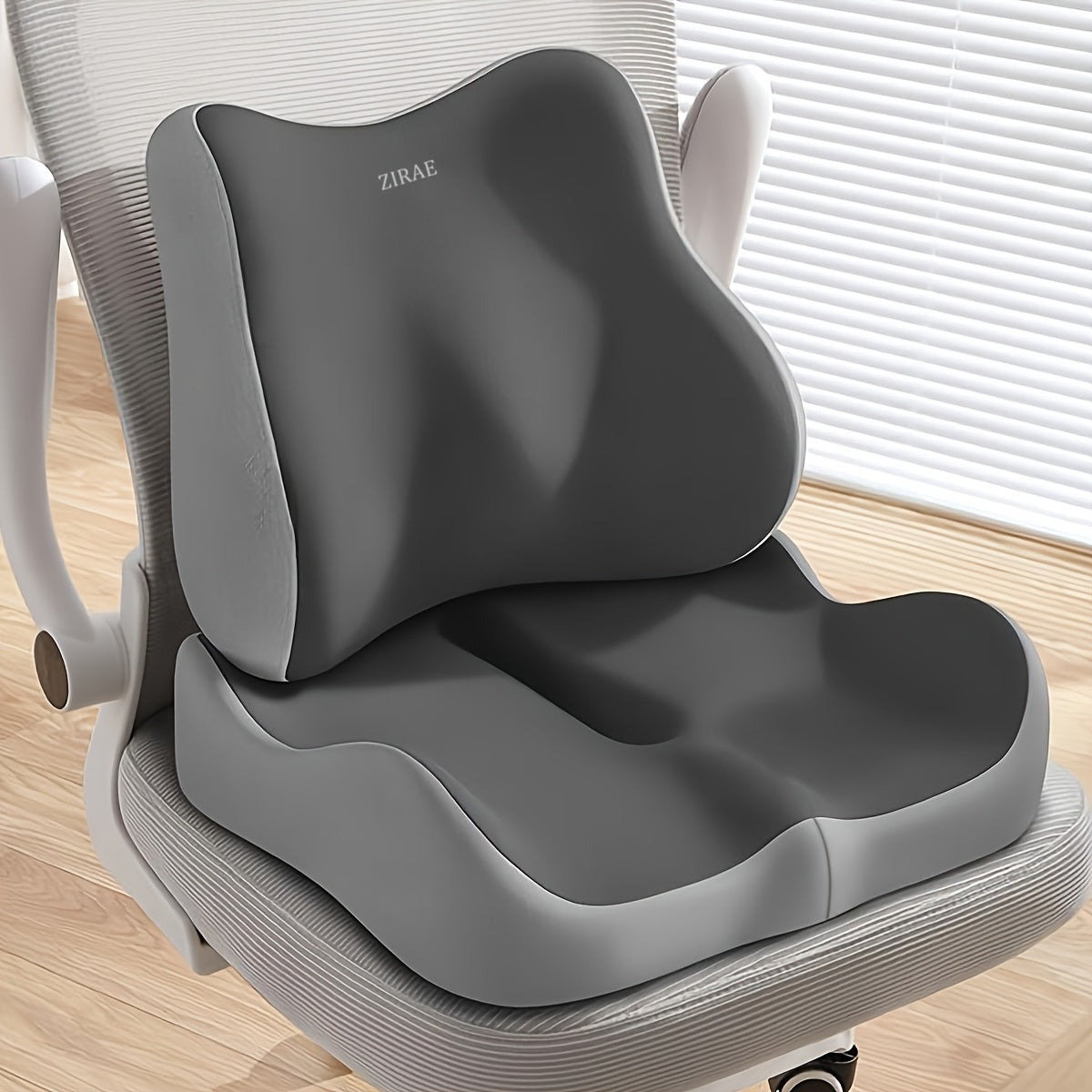 Premium Memory Foam Seat Cushion with Lumbar Support Pillow Ergonomic Seat Cushion for Car & Office Chair Comfort