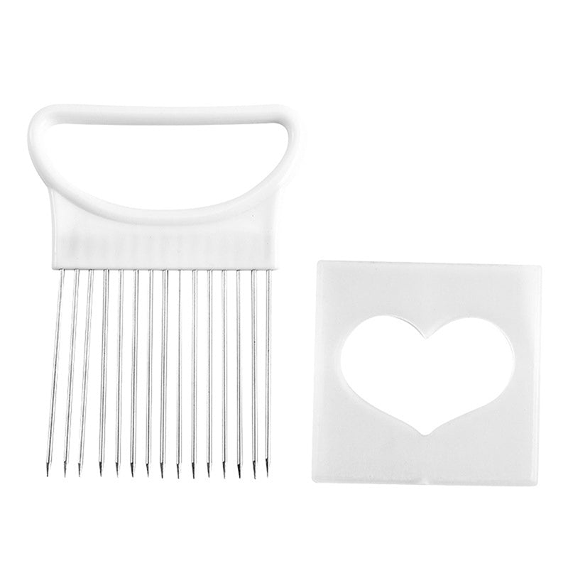 HeartGrip Onion Holder & Vegetable Slicer Guide Onion Holder Slicer, Vegetable Slicing Aid, Kitchen Cutting Tool