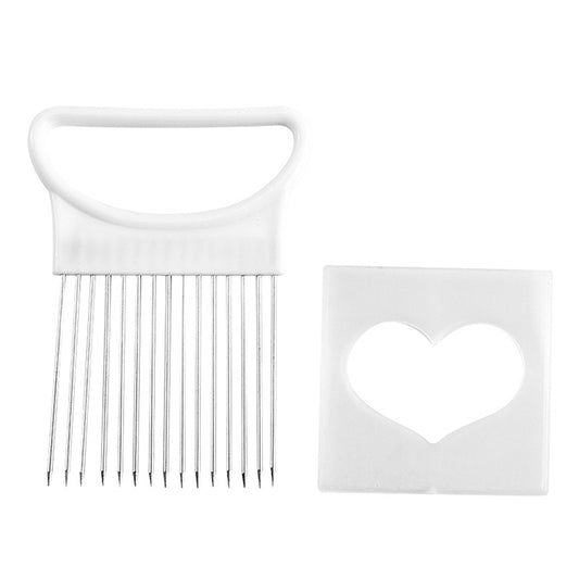 HeartGrip Onion Holder & Vegetable Slicer Guide Onion Holder Slicer, Vegetable Slicing Aid, Kitchen Cutting Tool