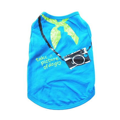 Summer Cat Clothes Cotton Vest Breathable Printed Pajamas for Sphynx Cats and Puppies