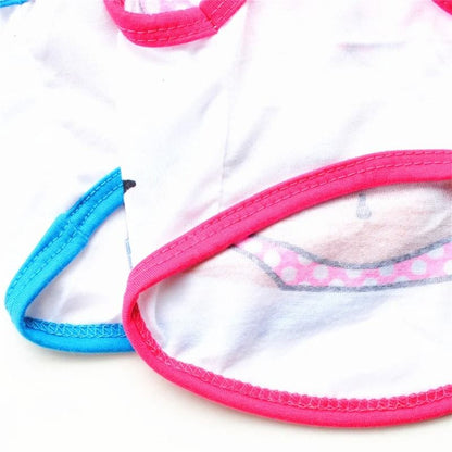 Summer Cat Clothes Cotton Vest Breathable Printed Pajamas for Sphynx Cats and Puppies