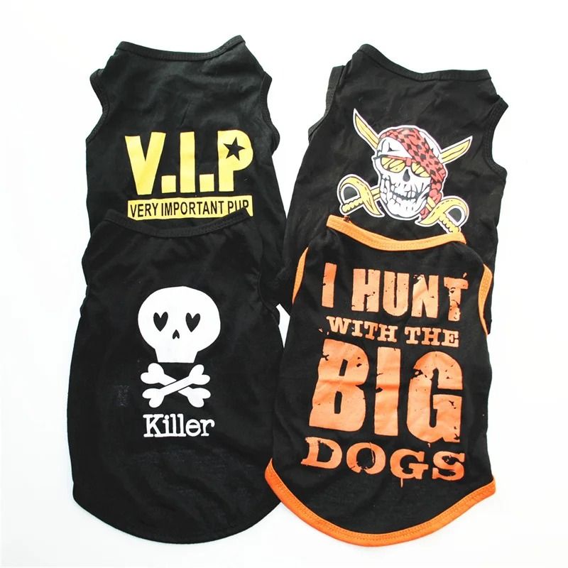 Summer Cat Clothes Cotton Vest Breathable Printed Pajamas for Sphynx Cats and Puppies