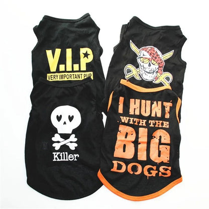 Summer Cat Clothes Cotton Vest Breathable Printed Pajamas for Sphynx Cats and Puppies