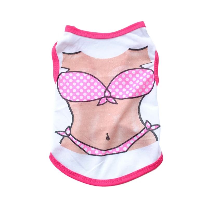 Summer Cat Clothes Cotton Vest Breathable Printed Pajamas for Sphynx Cats and Puppies