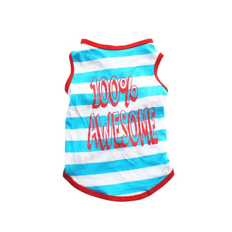 Summer Cat Clothes Cotton Vest Breathable Printed Pajamas for Sphynx Cats and Puppies