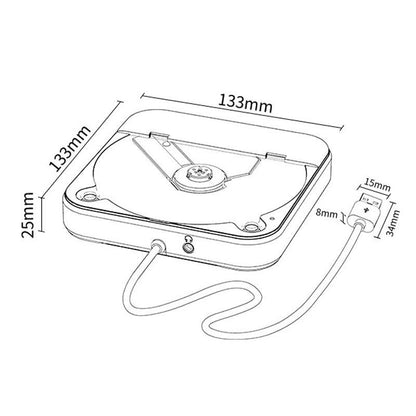 Compact USB Car CD Player – External CD Player for Car with USB car CD player Lossless Audio & AUX Support