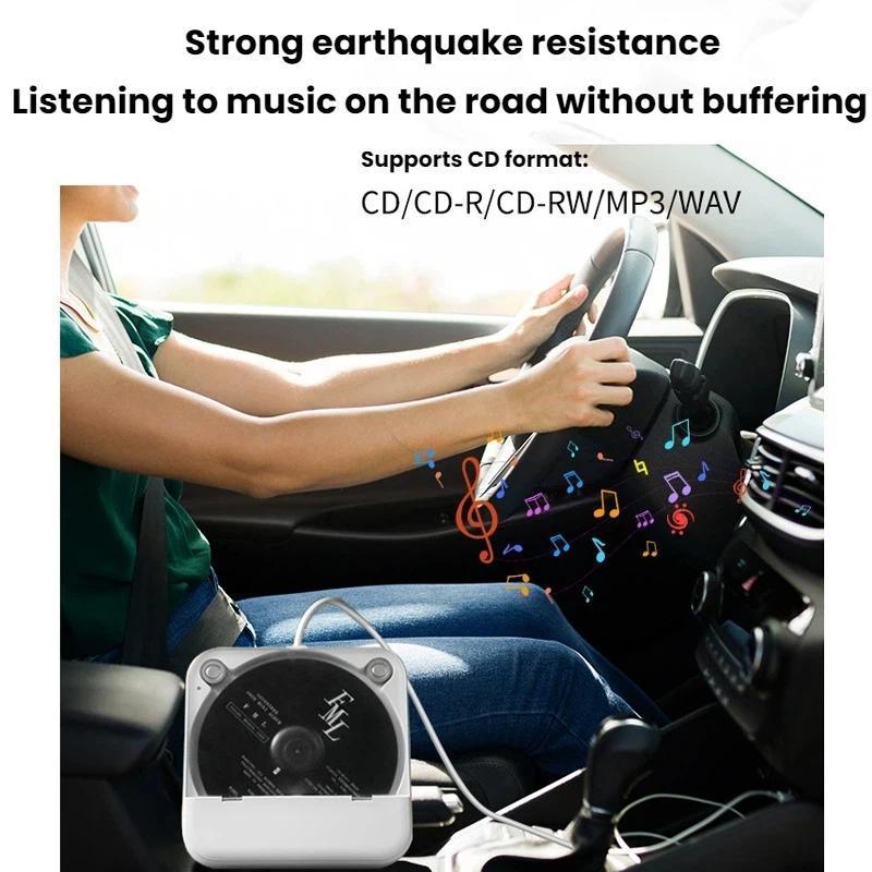 Compact USB Car CD Player – External CD Player for Car with USB car CD player Lossless Audio & AUX Support
