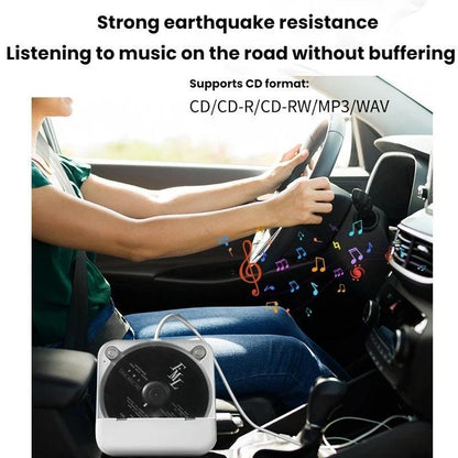 Compact USB Car CD Player – External CD Player for Car with USB car CD player Lossless Audio & AUX Support