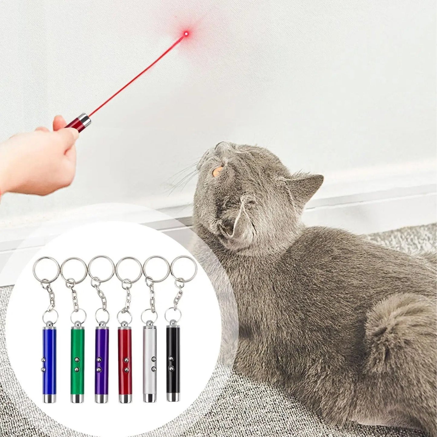 Interactive Laser Pointer Cat Toy for Exercise, Training and Indoor Play