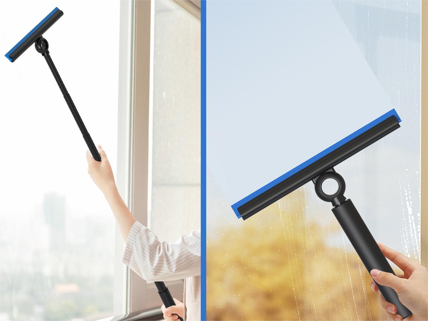 CrystalReach Telescopic Shower Squeegee for Glass Doors & Bathroom Mirrors