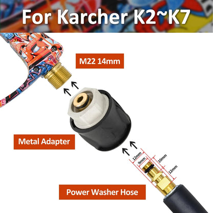 TurboFoam Pro Pressure Washer Gun & Foam Cannon Car Wash Kit with Bottle and Nozzle Set