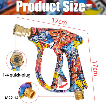 TurboFoam Pro Pressure Washer Gun & Foam Cannon Car Wash Kit with Bottle and Nozzle Set