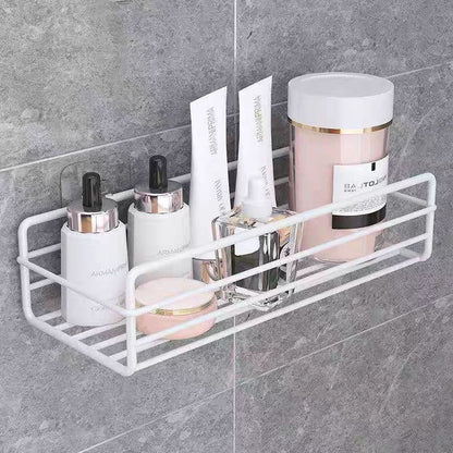 Premium Matte Black Bathroom Corner Shelf Punch Free Wall Mounted Organizer Rack Space Saving Storage for Kitchen