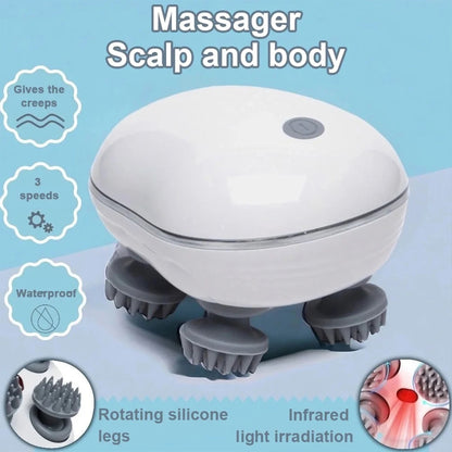 Premium Scalp & Head Massager with Adjustable Speed and Red Light Therapy for Deep Relaxation & Hair Care