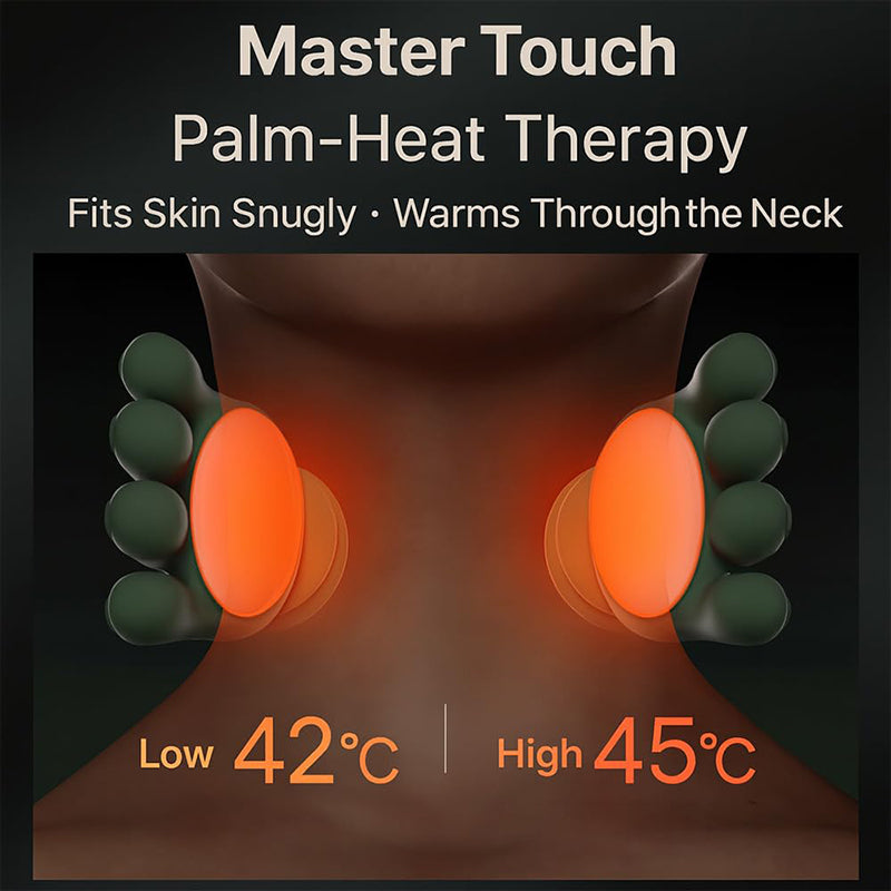 Premium Wireless Shiatsu Neck Shoulder Massager with Heat Therapy and Deep Tissue Relief