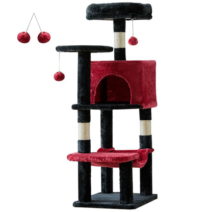 44 Inch Cat Tree Tower With Sisal Scratching Posts And Cozy Condo