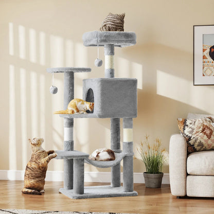 44 Inch Cat Tree Tower With Sisal Scratching Posts And Cozy Condo