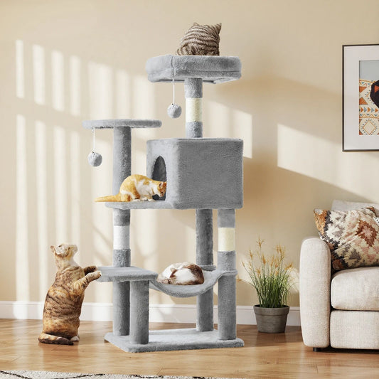 44 Inch Cat Tree Tower With Sisal Scratching Posts And Cozy Condo
