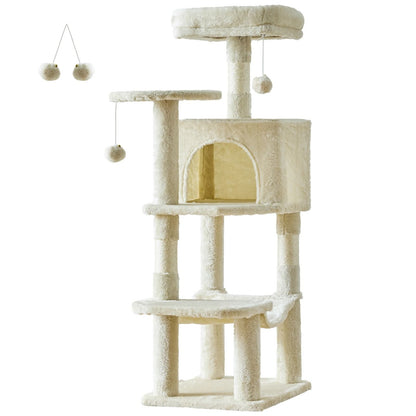 44 Inch Cat Tree Tower With Sisal Scratching Posts And Cozy Condo