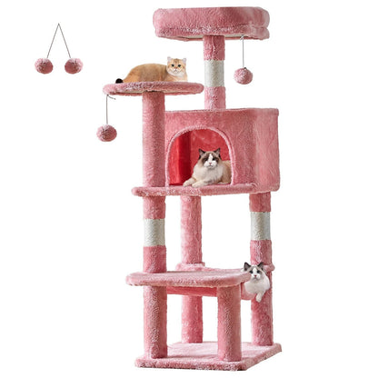 44 Inch Cat Tree Tower With Sisal Scratching Posts And Cozy Condo
