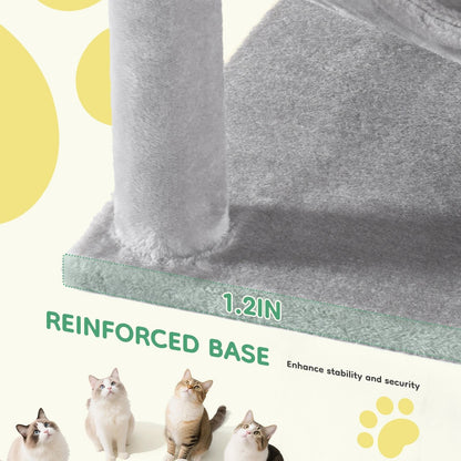 44 Inch Cat Tree Tower With Sisal Scratching Posts And Cozy Condo