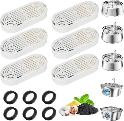 FreshFlow Pet Water Fountain Replacement Filters for Cats & Dogs