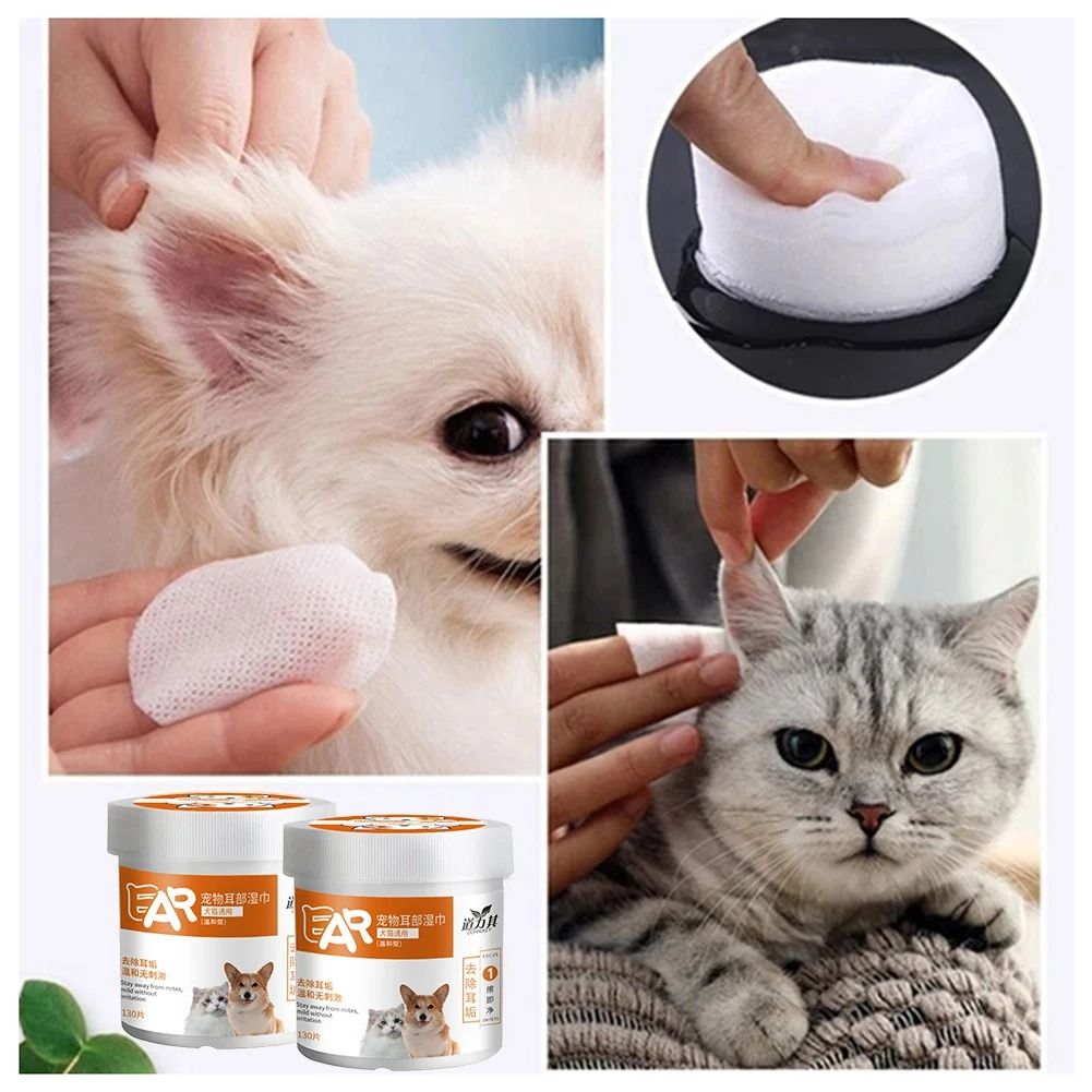 130-Piece Pet Eye & Ear Cleaning Wipes for Dogs and Cats