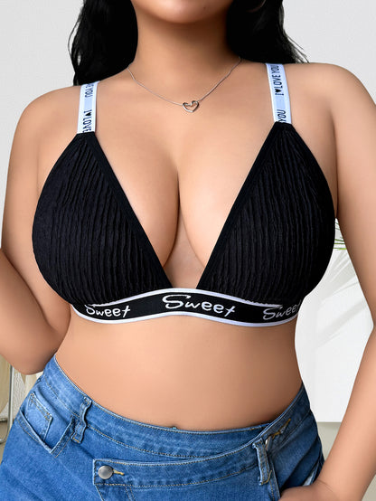 Plus Size Backless 3/4 Cup Bra Breathable Sexy Lingerie
