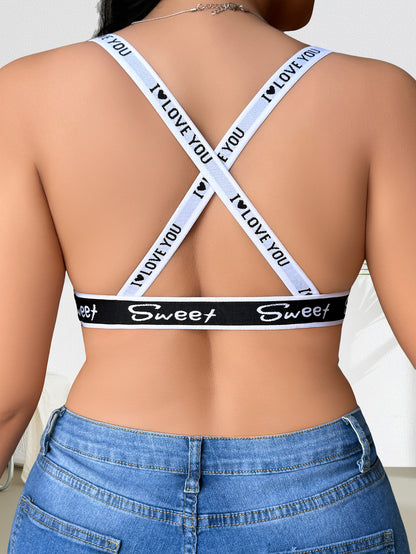 Plus Size Backless 3/4 Cup Bra Breathable Sexy Lingerie