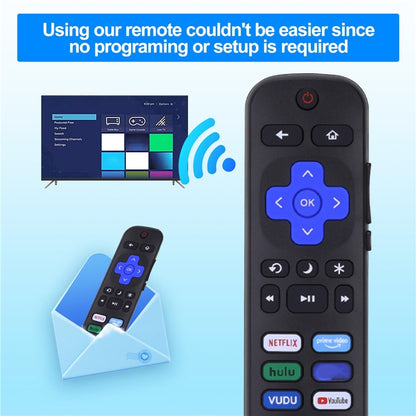 Universal Roku TV Remote Replacement with YouTube Shortcut for TCL, Hisense, Onn & Philips Roku TVs