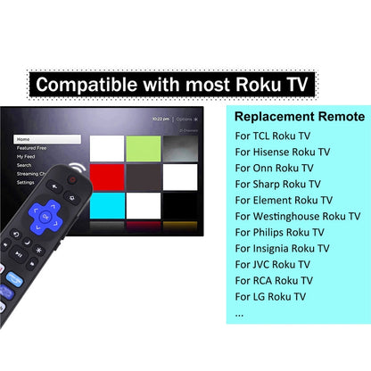 Universal Roku TV Remote Replacement with YouTube Shortcut for TCL, Hisense, Onn & Philips Roku TVs