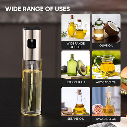 Glass Oil Sprayer Bottle for Cooking, Salad, BBQ & Air Fryer