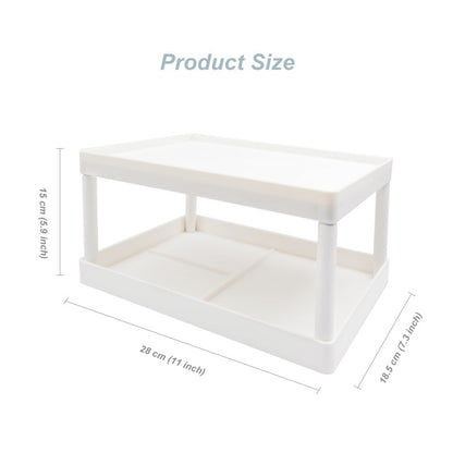 Double Layer Desk Organizer Rack for Office Supplies, Stationery & Dorm Storage