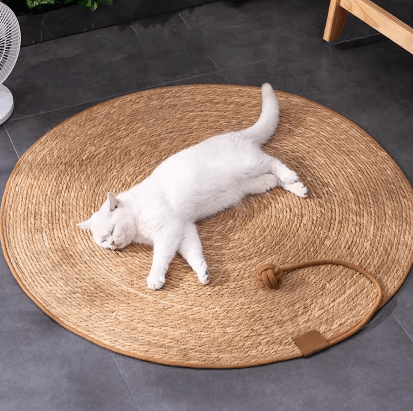 Cat Scratcher Rattan Furniture Protector Mat