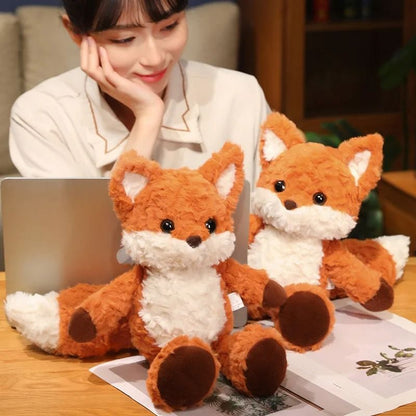 Fluffy Fox Plush Toy Soft Stuffed Animal Doll