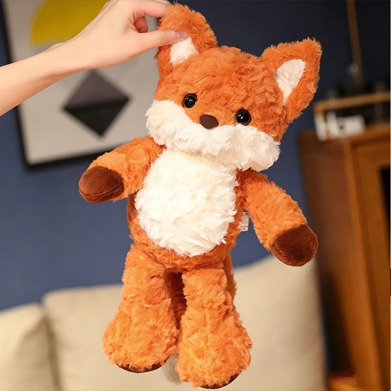 Fluffy Fox Plush Toy Soft Stuffed Animal Doll