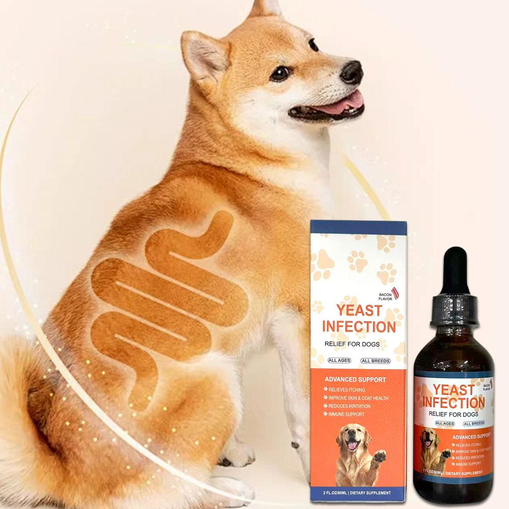 Premium 60ml Pet Yeast Drops Gut Health Supplement for Dogs & Cats with Advanced Digestive Support